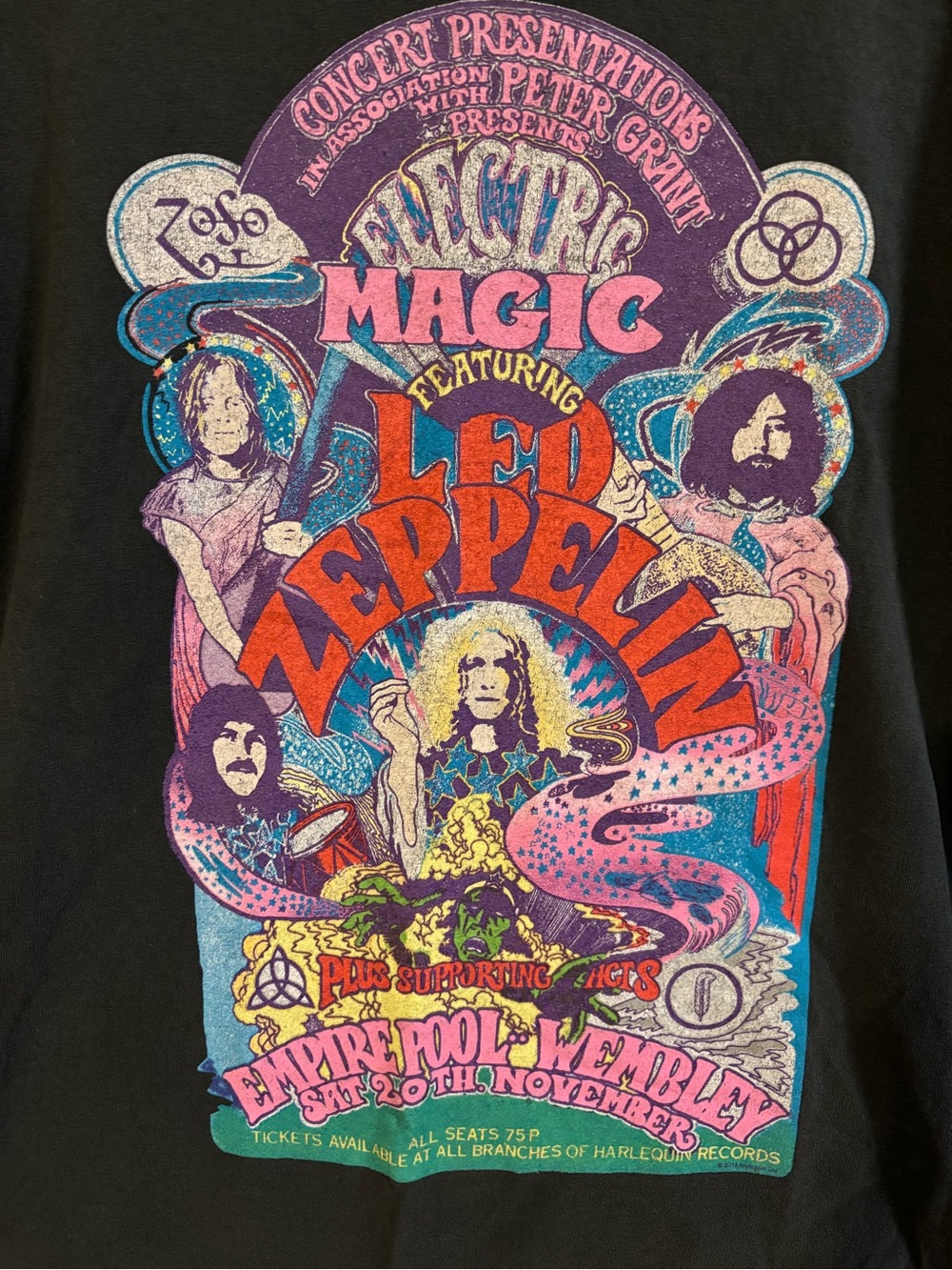 Daydreamer Black Led Zeppelin Electric Magic Graphic Tee - Picture 5 of 8